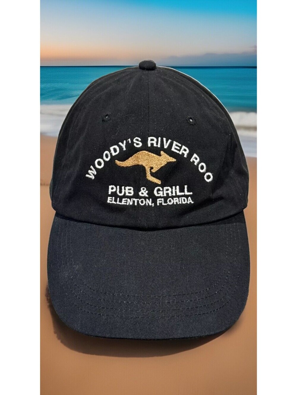 Woody’s River Roo With The View Kangaroo Pub And Grill Ellenton FL Baseball Cap